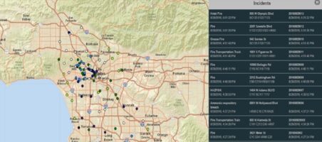 A screenshot of an incident mapping tool