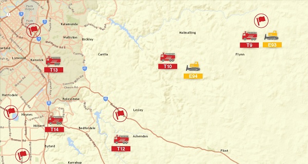 A screenshot of incident command software