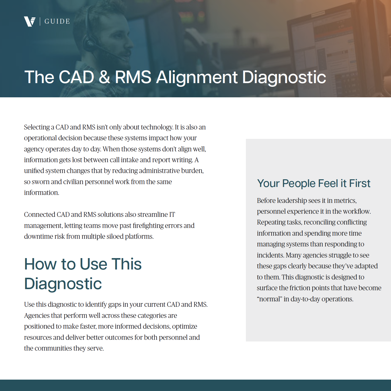 The Public Safety CAD & RMS Alignment Diagnostic - Versaterm