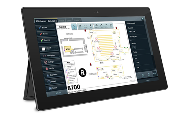 Screenshot of a surface site plan on Versaterm Adashi C&C