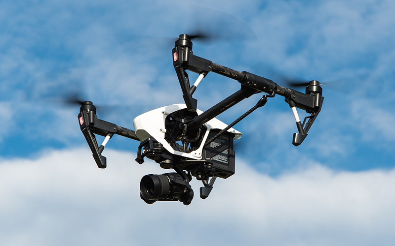 A drone in the air