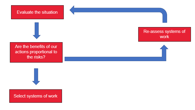 Incident command risk management flowchart.