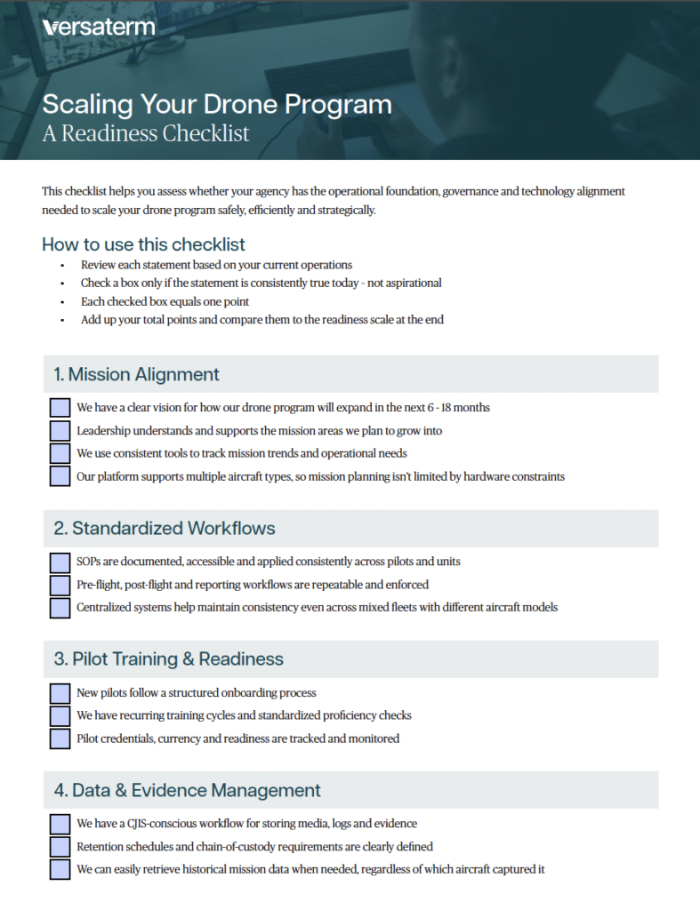 Scaling Your Public Safety Drone Program: A Readiness Checklist - Versaterm