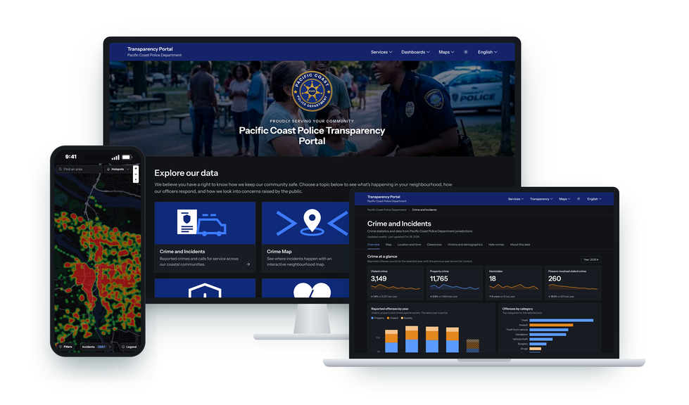 A product screenshot of Versaterm CommunityTrust.